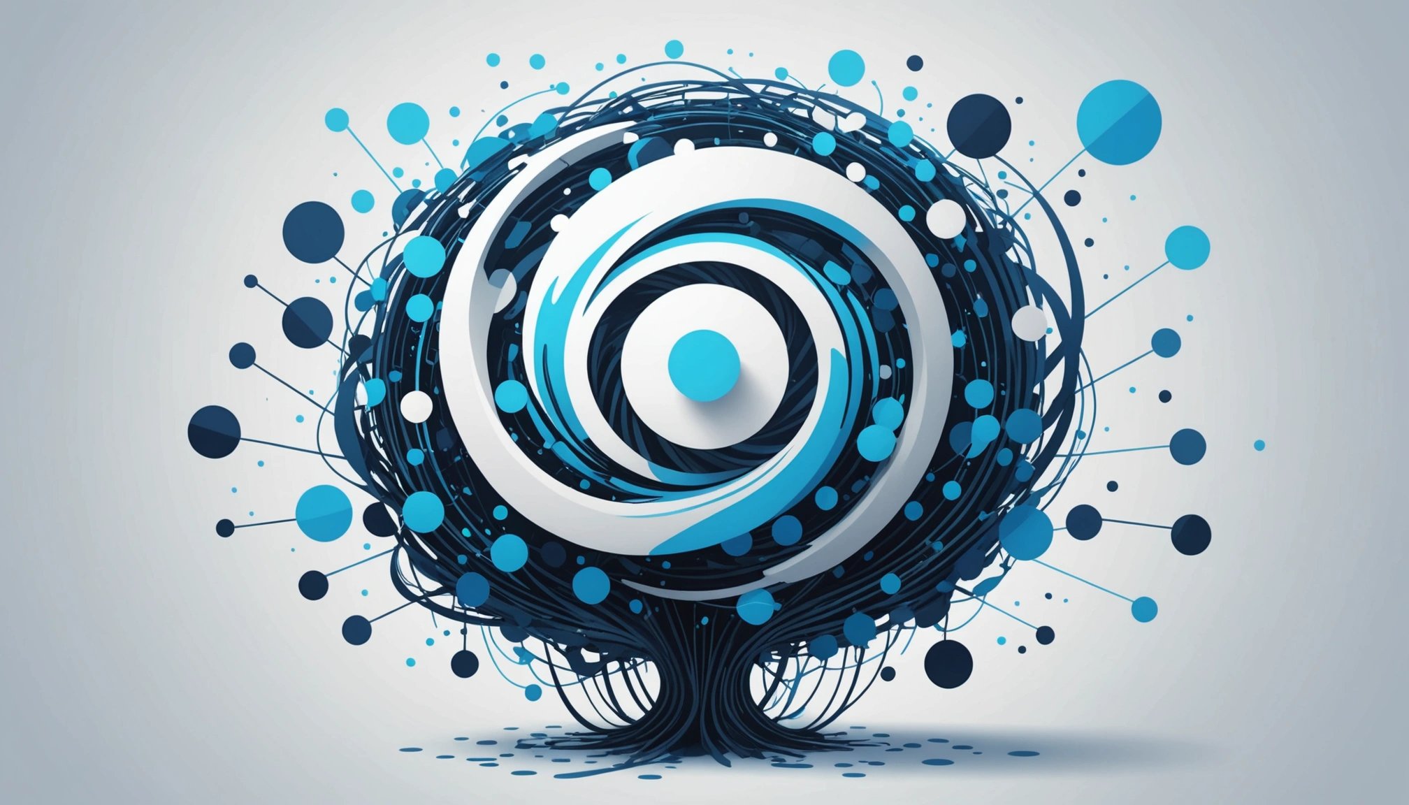 SalesQL Review: How Does It Compare to EfficientPIM?, Digital art, technology concept, abstract, clean lines, minimalist, corporate blue and white, data visualization, glowing nodes, wordpress, php, html, css