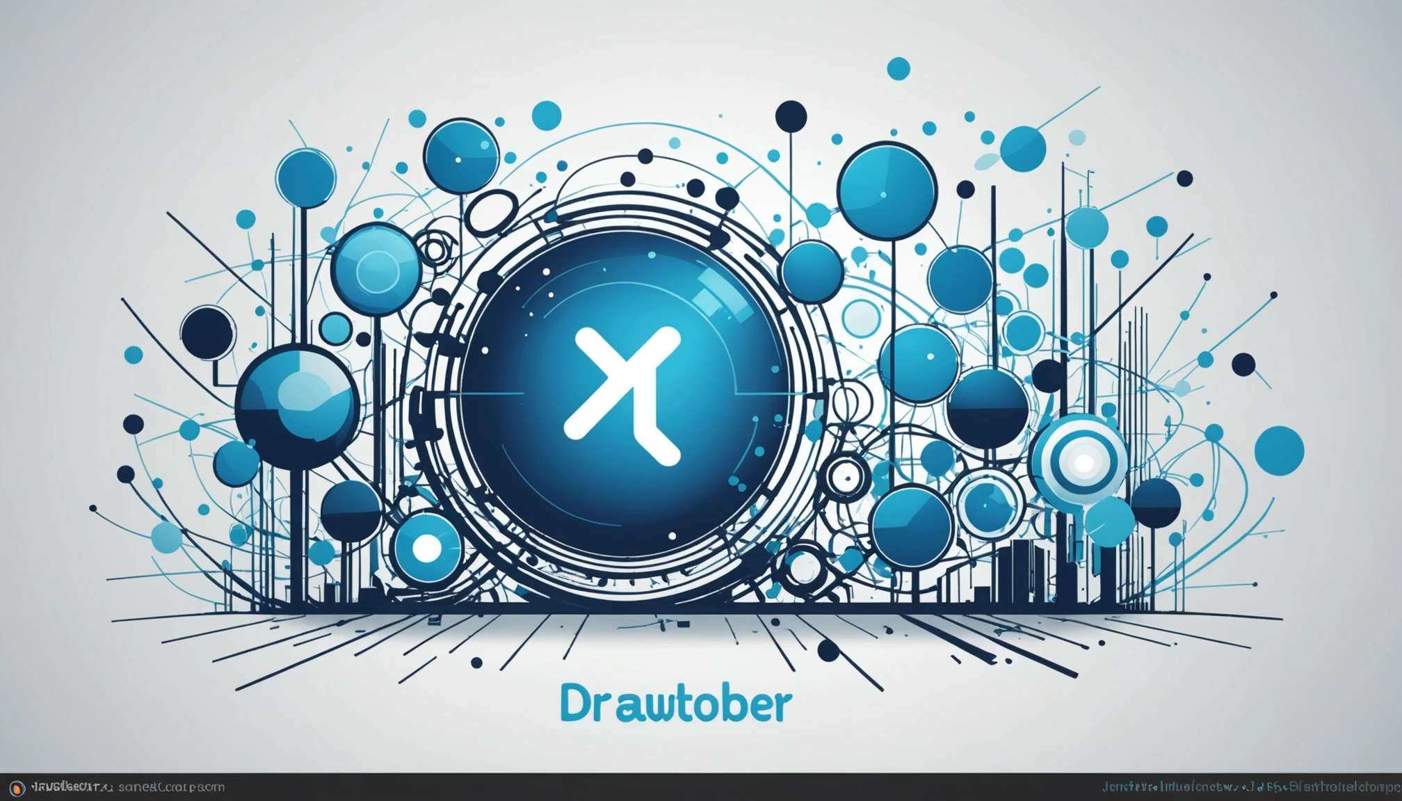 Vainu: Is It Too Complex for Simple Needs?, Digital art, technology concept, abstract, clean lines, minimalist, corporate blue and white, data visualization, glowing nodes, wordpress, php, html, css