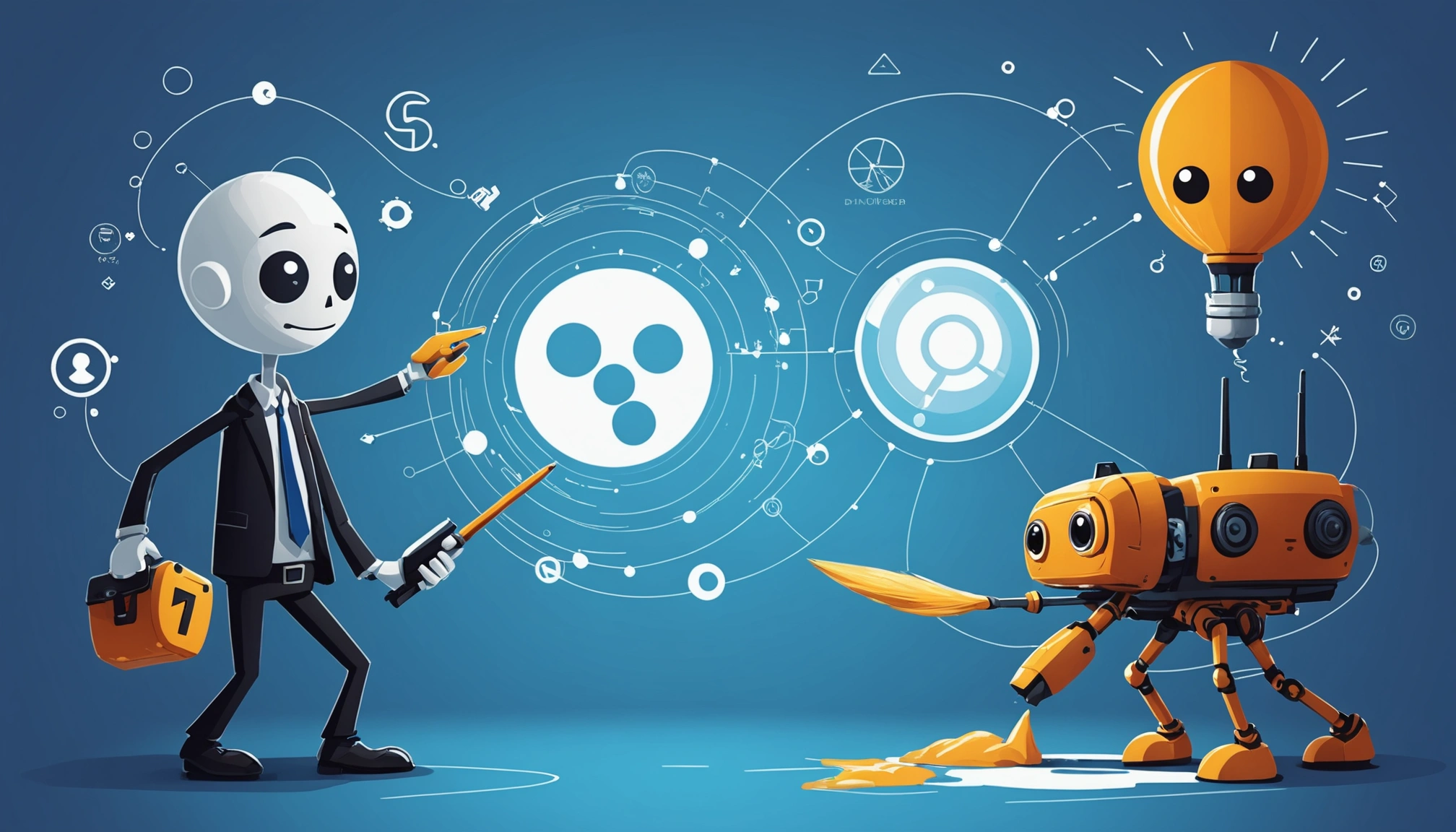 Klenty vs EfficientPIM: Best for Sales Engagement, Digital art, technology concept, abstract, clean lines, minimalist, corporate blue and white, data visualization, glowing nodes, wordpress, php, html, css