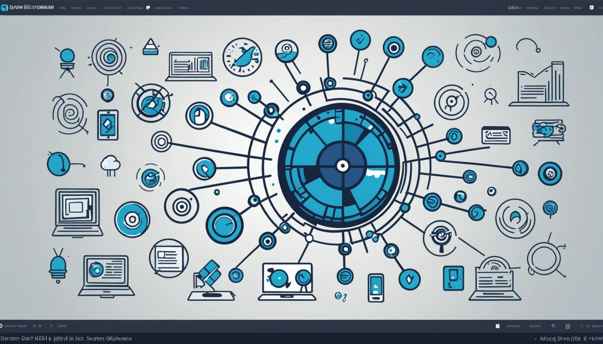Harte Hanks: Old School Data vs AI Extraction, Digital art, technology concept, abstract, clean lines, minimalist, corporate blue and white, data visualization, glowing nodes, wordpress, php, html, css