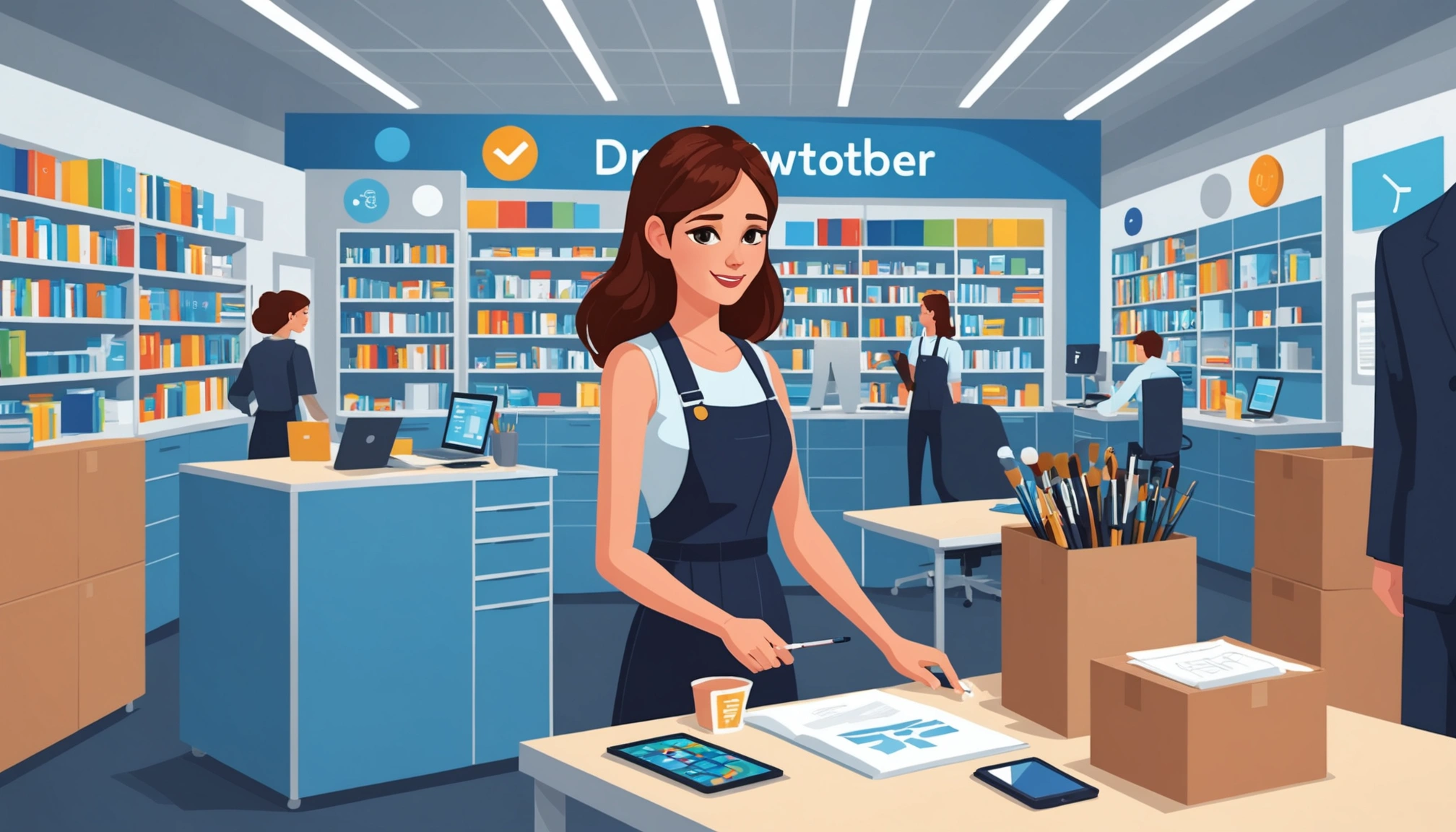 Retail Data: How to Extract E-commerce Owners, Digital art, technology concept, abstract, clean lines, minimalist, corporate blue and white, data visualization, glowing nodes, wordpress, php, html, css