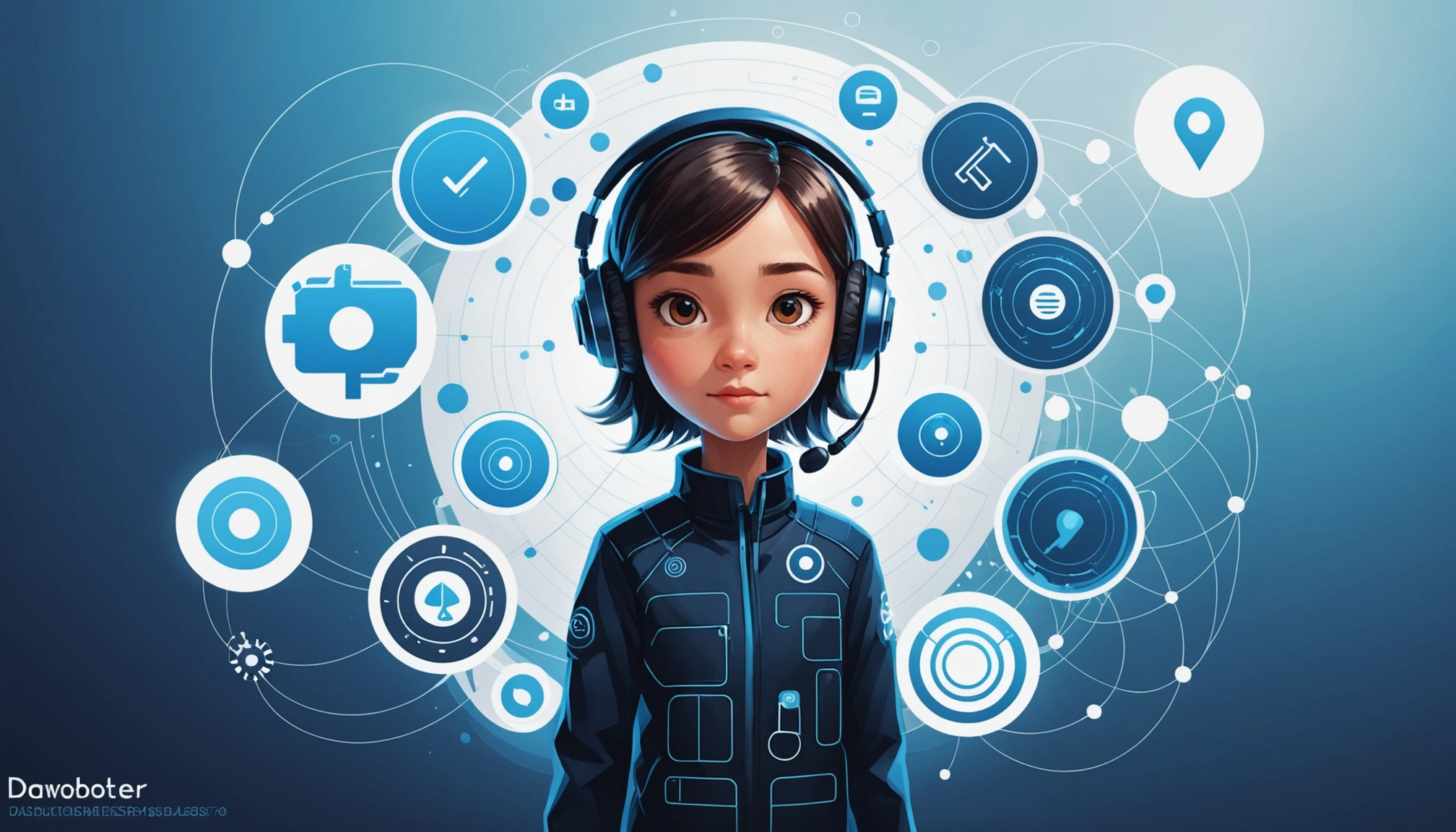 Energy Data: Contacts in Oil and Gas, Digital art, technology concept, abstract, clean lines, minimalist, corporate blue and white, data visualization, glowing nodes, wordpress, php, html, css