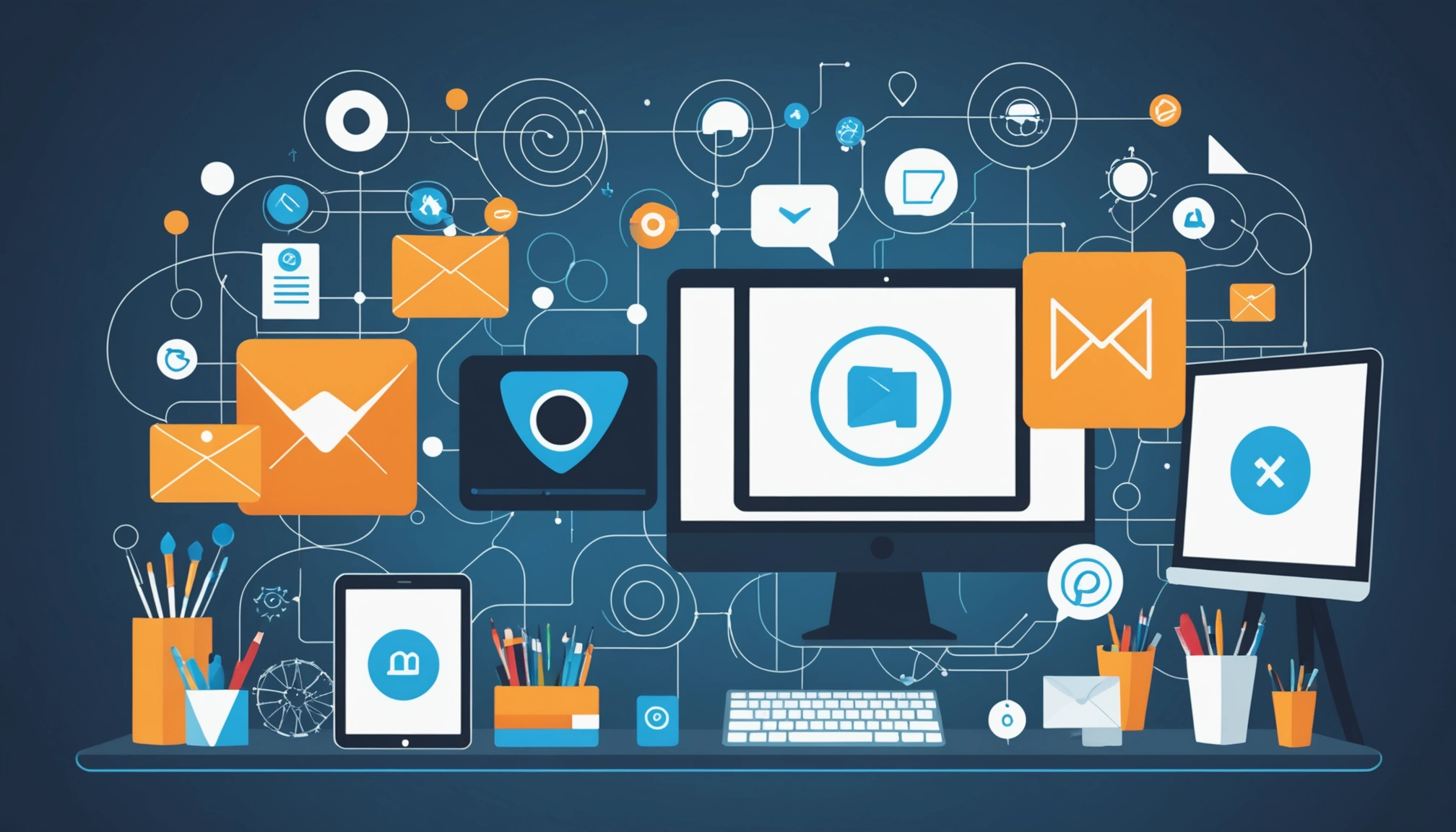 No-Code Email Extraction: A Complete Guide, Digital art, technology concept, abstract, clean lines, minimalist, corporate blue and white, data visualization, glowing nodes, wordpress, php, html, css