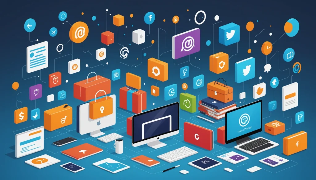 Extracting E-commerce Leads for Logistics Companies, Digital art, technology concept, abstract, clean lines, minimalist, corporate blue and white, data visualization, glowing nodes, wordpress, php, html, css