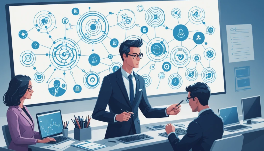 How to Extract HR Directors for Recruiting, Digital art, technology concept, abstract, clean lines, minimalist, corporate blue and white, data visualization, glowing nodes, wordpress, php, html, css