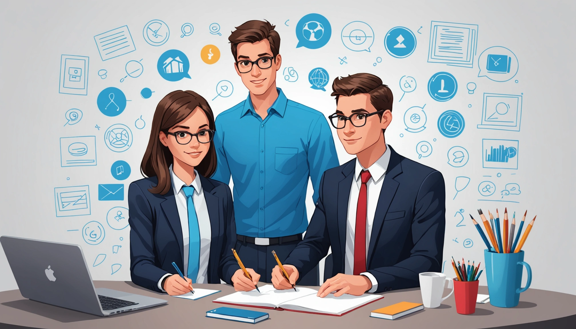 Finding School Principals for EdTech, Digital art, technology concept, abstract, clean lines, minimalist, corporate blue and white, data visualization, glowing nodes, wordpress, php, html, css