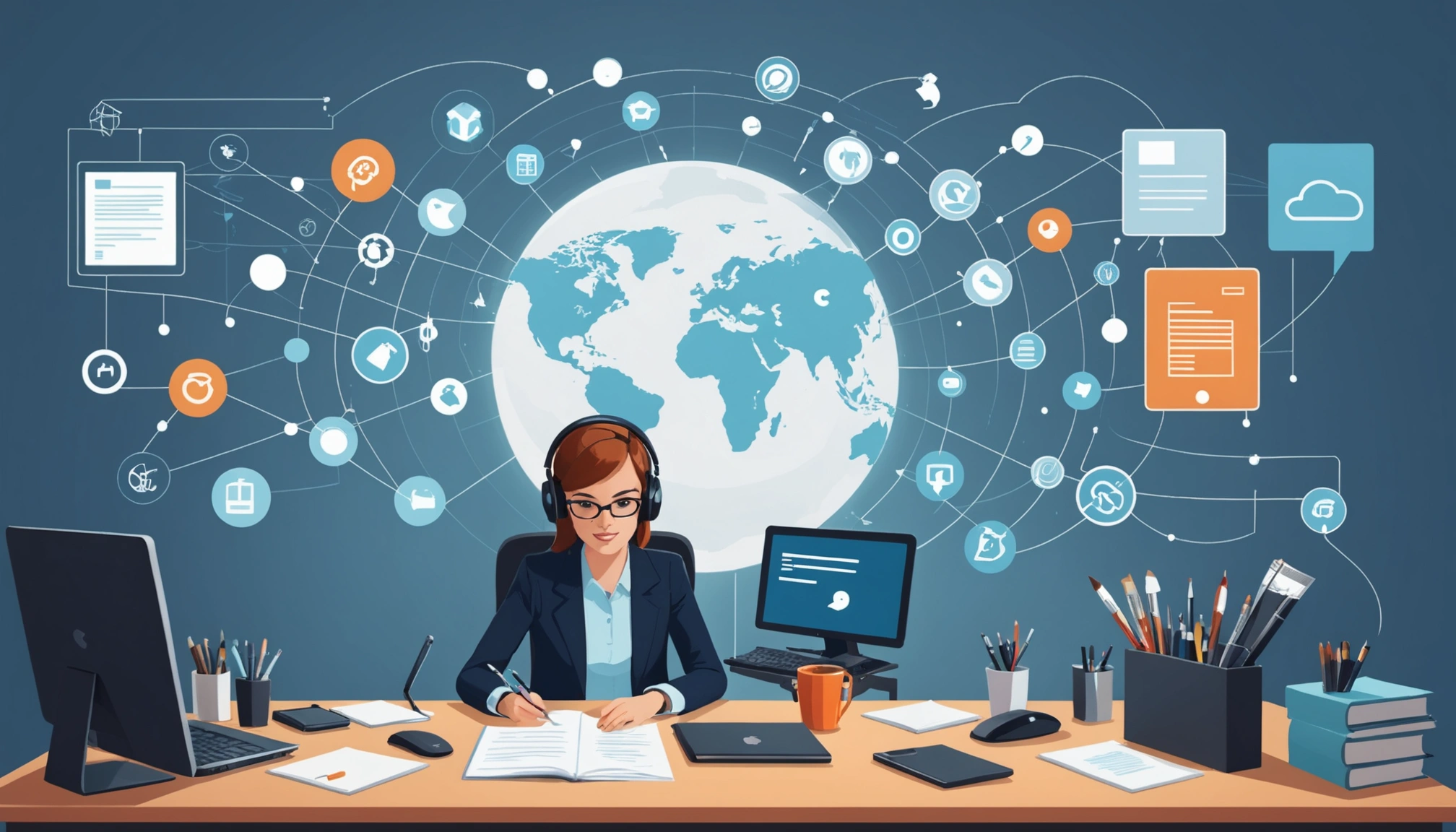 Finding Government Contractors, Digital art, technology concept, abstract, clean lines, minimalist, corporate blue and white, data visualization, glowing nodes, wordpress, php, html, css