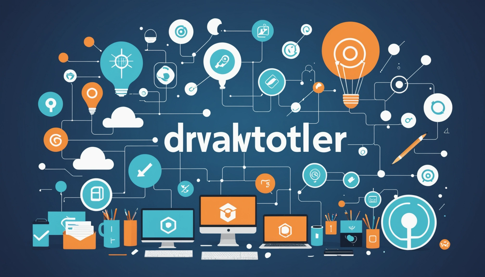 Finding Leads from Houzz, Digital art, technology concept, abstract, clean lines, minimalist, corporate blue and white, data visualization, glowing nodes, wordpress, php, html, css