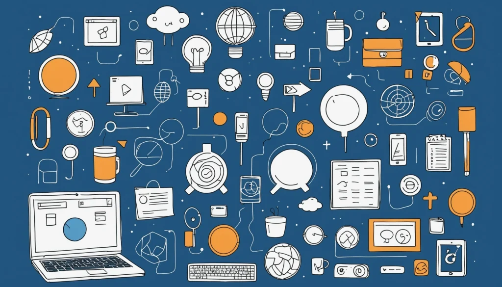 Finding Leads from Dribbble, Digital art, technology concept, abstract, clean lines, minimalist, corporate blue and white, data visualization, glowing nodes, wordpress, php, html, css