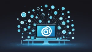 Why Email Lists Decay by 25% Every Year, Digital art, technology concept, abstract, clean lines, minimalist, corporate blue and white, data visualization, glowing nodes, wordpress, php, html, css