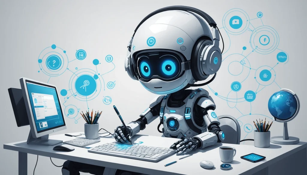 Why EfficientPIMʼs Live Tech Beats Archived Data, Digital art, technology concept, abstract, clean lines, minimalist, corporate blue and white, data visualization, glowing nodes, wordpress, php, html, css
