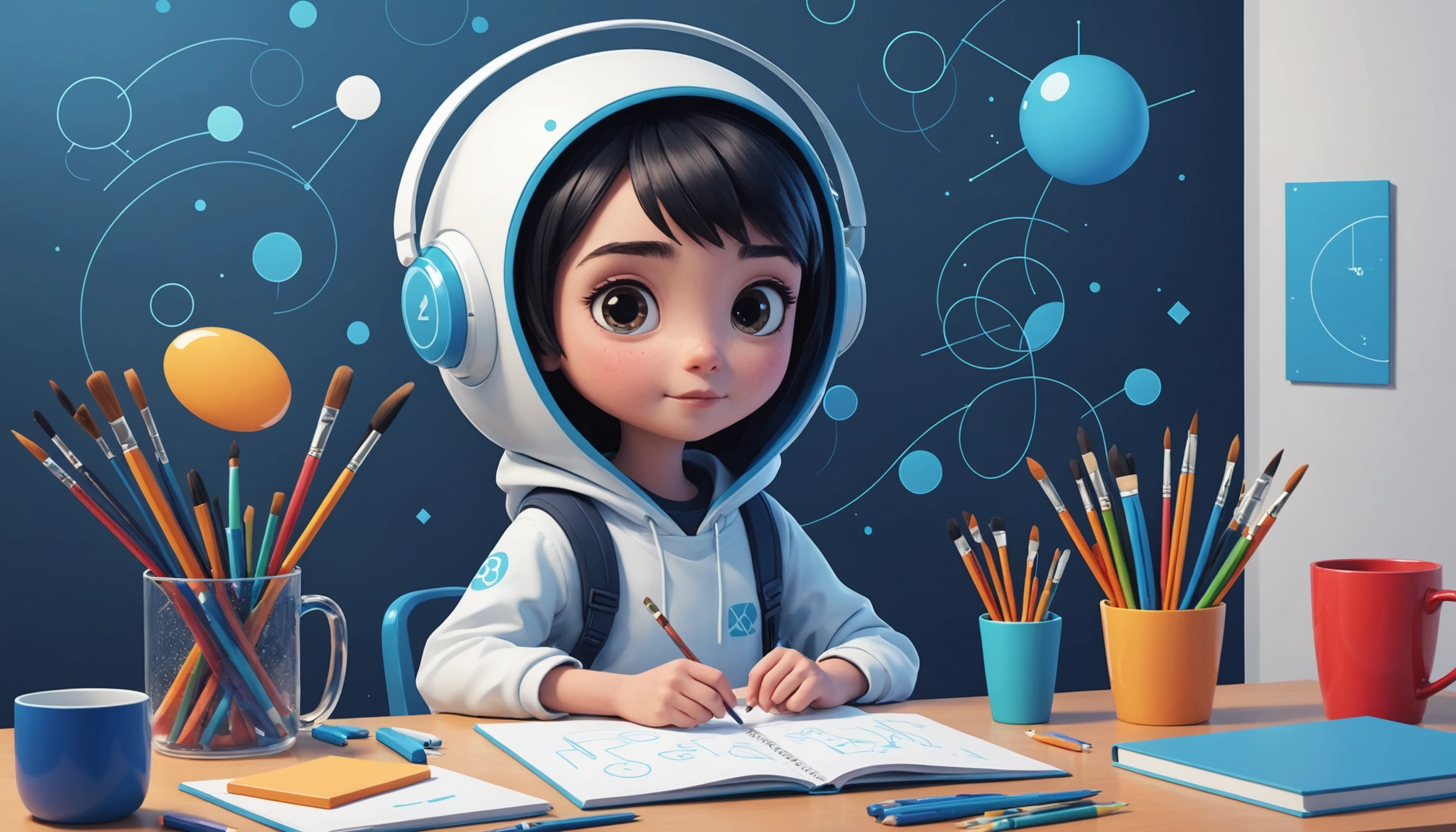 Advantages and Disadvantages of Kaspr, Digital art, technology concept, abstract, clean lines, minimalist, corporate blue and white, data visualization, glowing nodes, wordpress, php, html, css