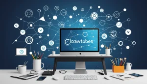 The Hidden Cons of Long-Term Data Contracts, Digital art, technology concept, abstract, clean lines, minimalist, corporate blue and white, data visualization, glowing nodes, wordpress, php, html, css