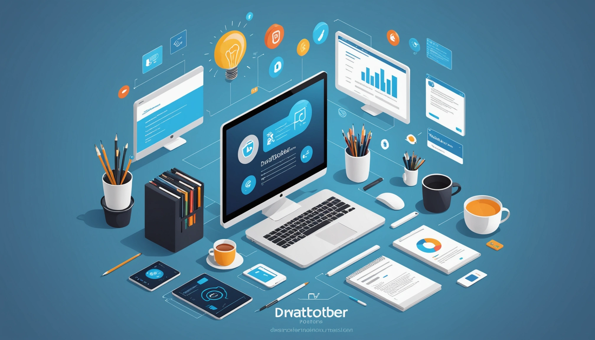 Why Static Databases Are Bad for ABM Campaigns, Digital art, technology concept, abstract, clean lines, minimalist, corporate blue and white, data visualization, glowing nodes, wordpress, php, html, css