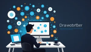 Why Fresh Data Improves Cold Email Deliverability, Digital art, technology concept, abstract, clean lines, minimalist, corporate blue and white, data visualization, glowing nodes, wordpress, php, html, css