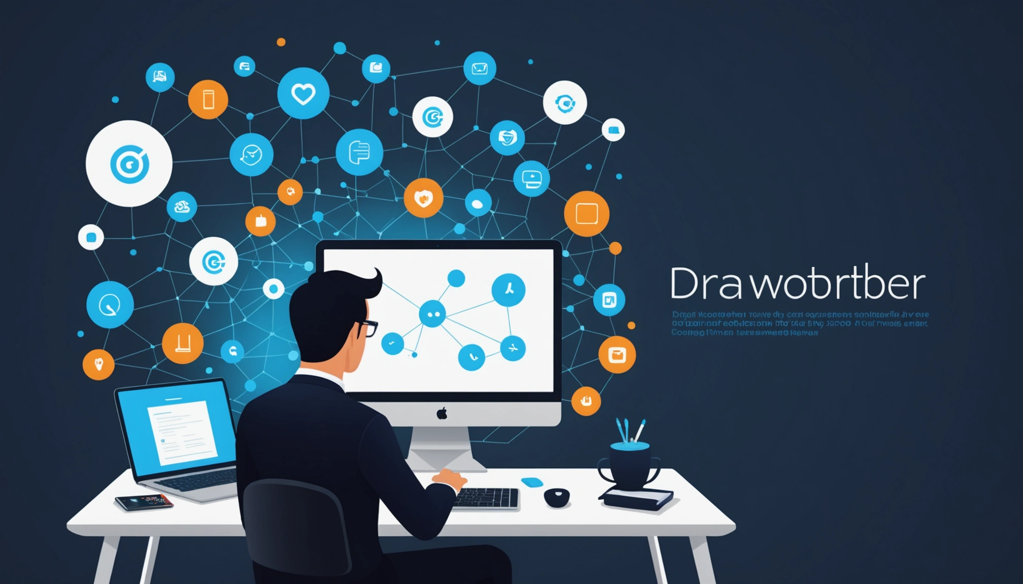 Why Fresh Data Improves Cold Email Deliverability, Digital art, technology concept, abstract, clean lines, minimalist, corporate blue and white, data visualization, glowing nodes, wordpress, php, html, css