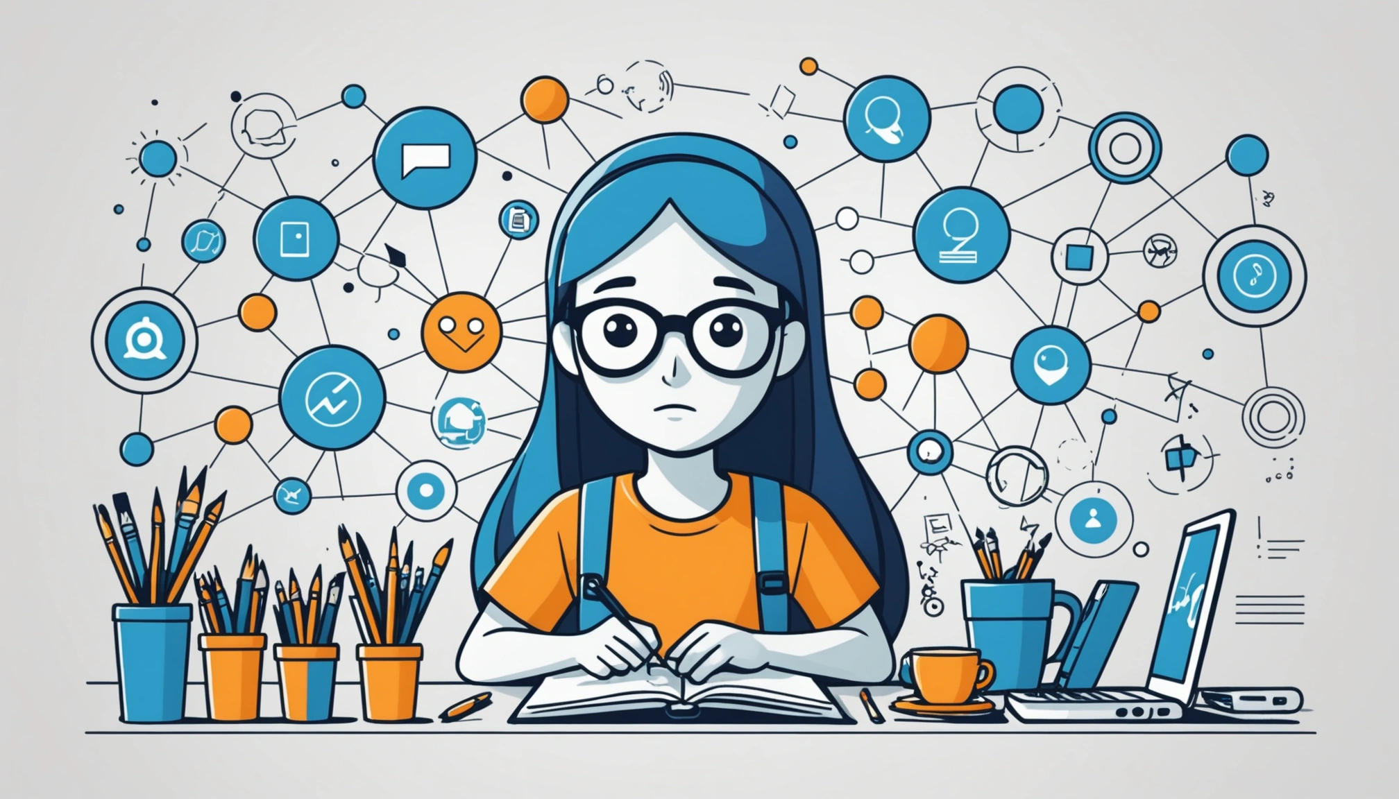 The Disadvantages of Using Unverified Data Sources, Digital art, technology concept, abstract, clean lines, minimalist, corporate blue and white, data visualization, glowing nodes, wordpress, php, html, css