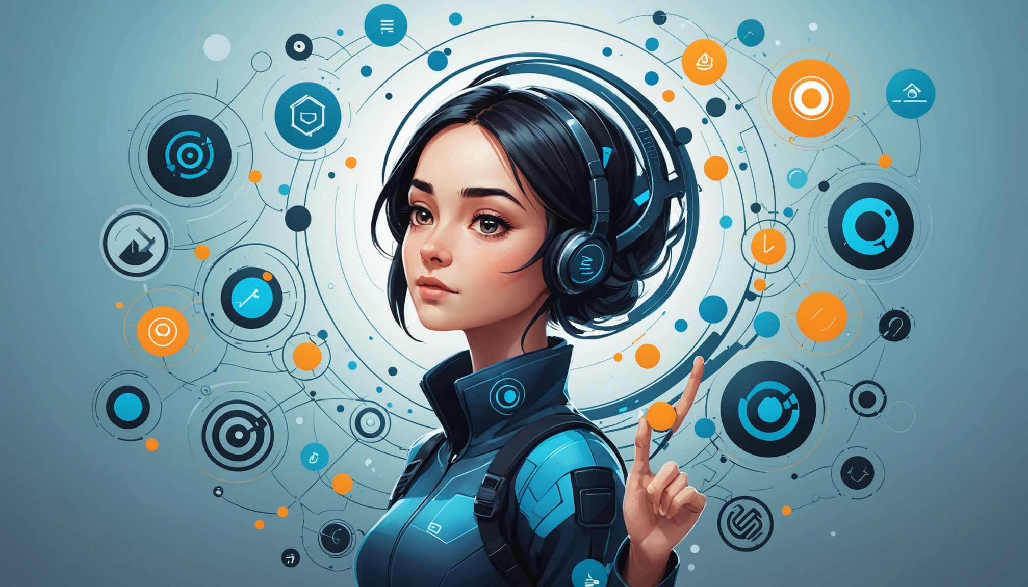 The Pros and Cons of LeadFuze, Digital art, technology concept, abstract, clean lines, minimalist, corporate blue and white, data visualization, glowing nodes, wordpress, php, html, css