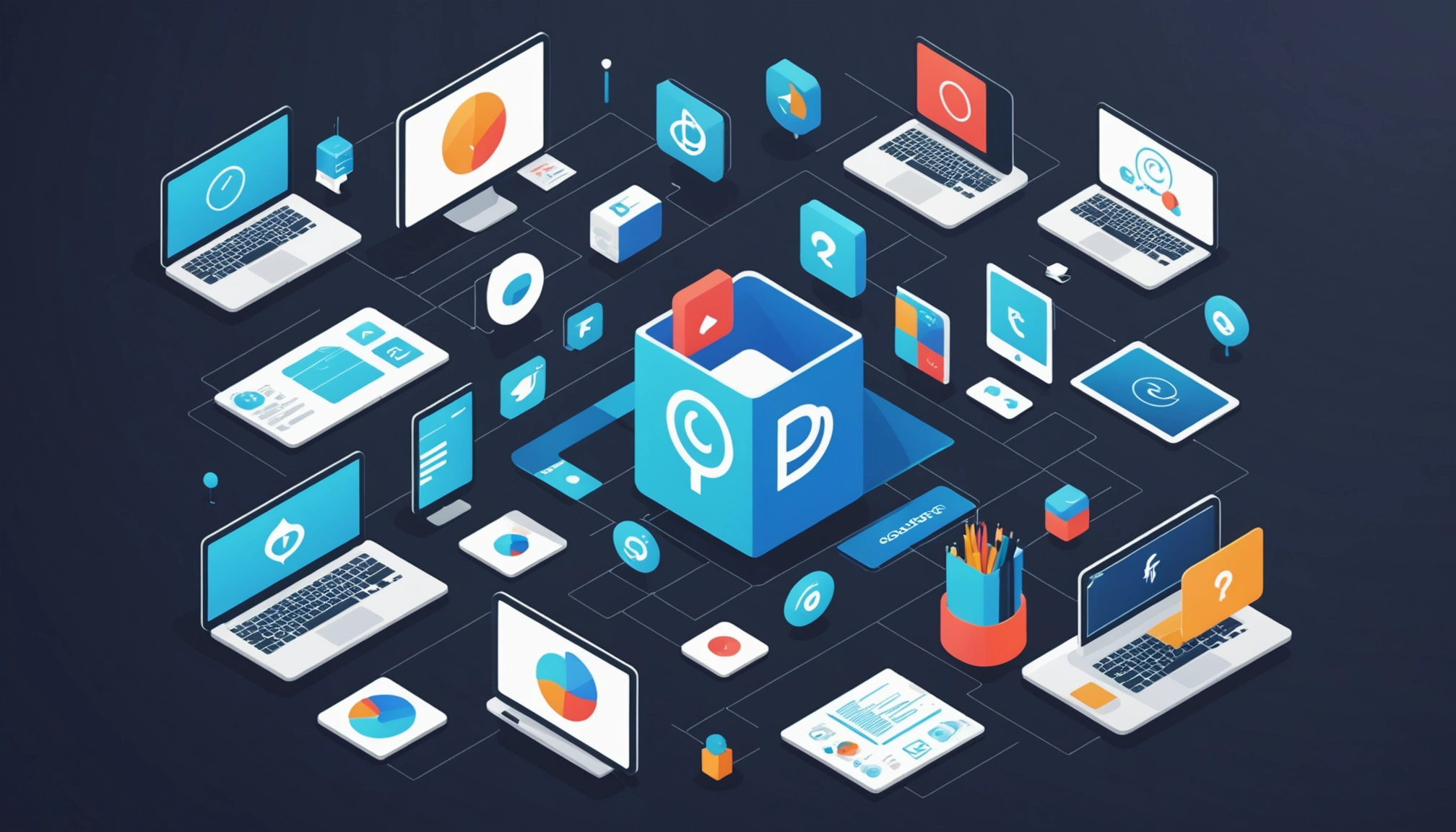 The Pros and Cons of GMass for Cold Outreach, Digital art, technology concept, abstract, clean lines, minimalist, corporate blue and white, data visualization, glowing nodes, wordpress, php, html, css