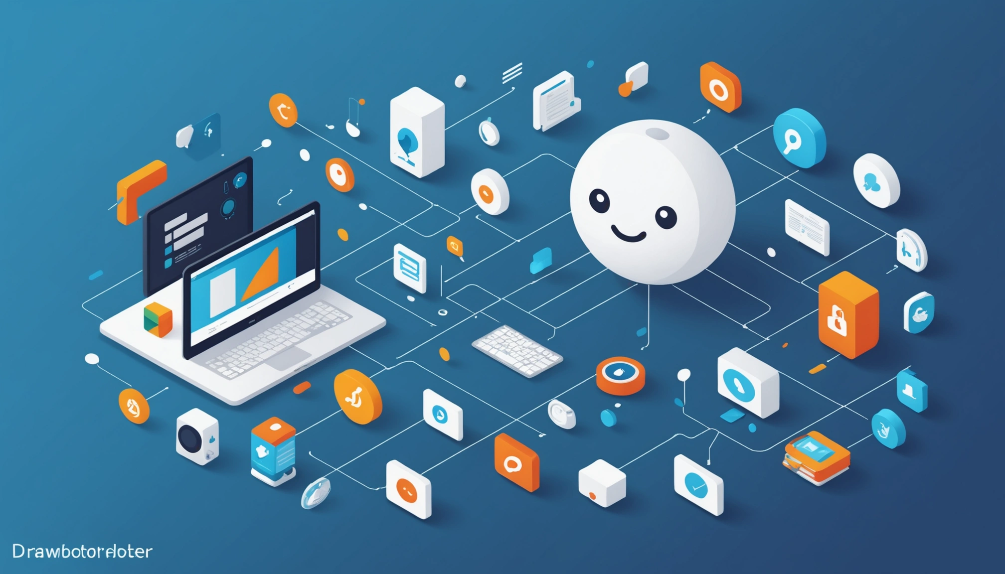 Advantages and Disadvantages of Pipedrive for Leads, Digital art, technology concept, abstract, clean lines, minimalist, corporate blue and white, data visualization, glowing nodes, wordpress, php, html, css