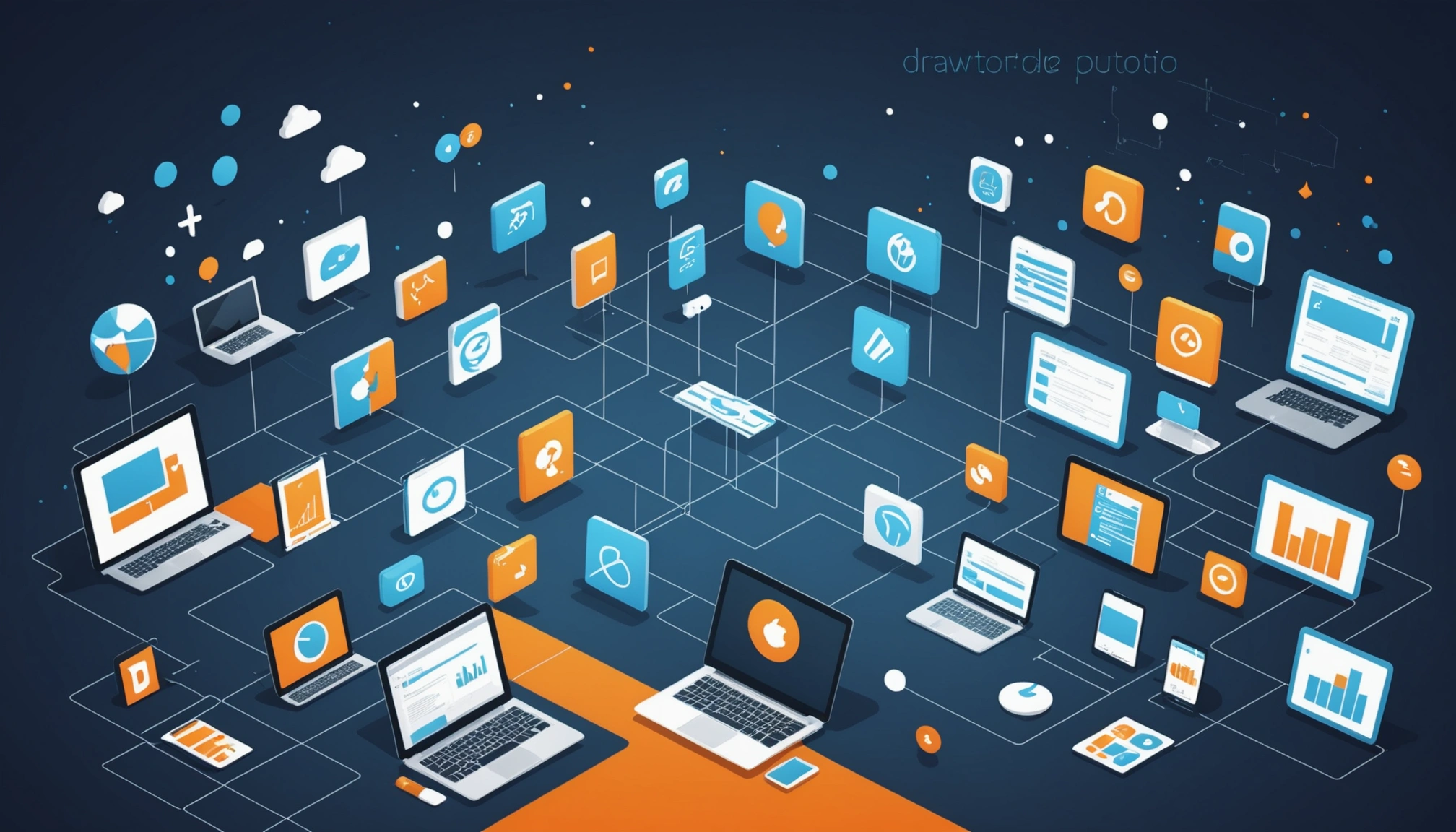 The Disadvantages of Using Multiple Data Vendors, Digital art, technology concept, abstract, clean lines, minimalist, corporate blue and white, data visualization, glowing nodes, wordpress, php, html, css