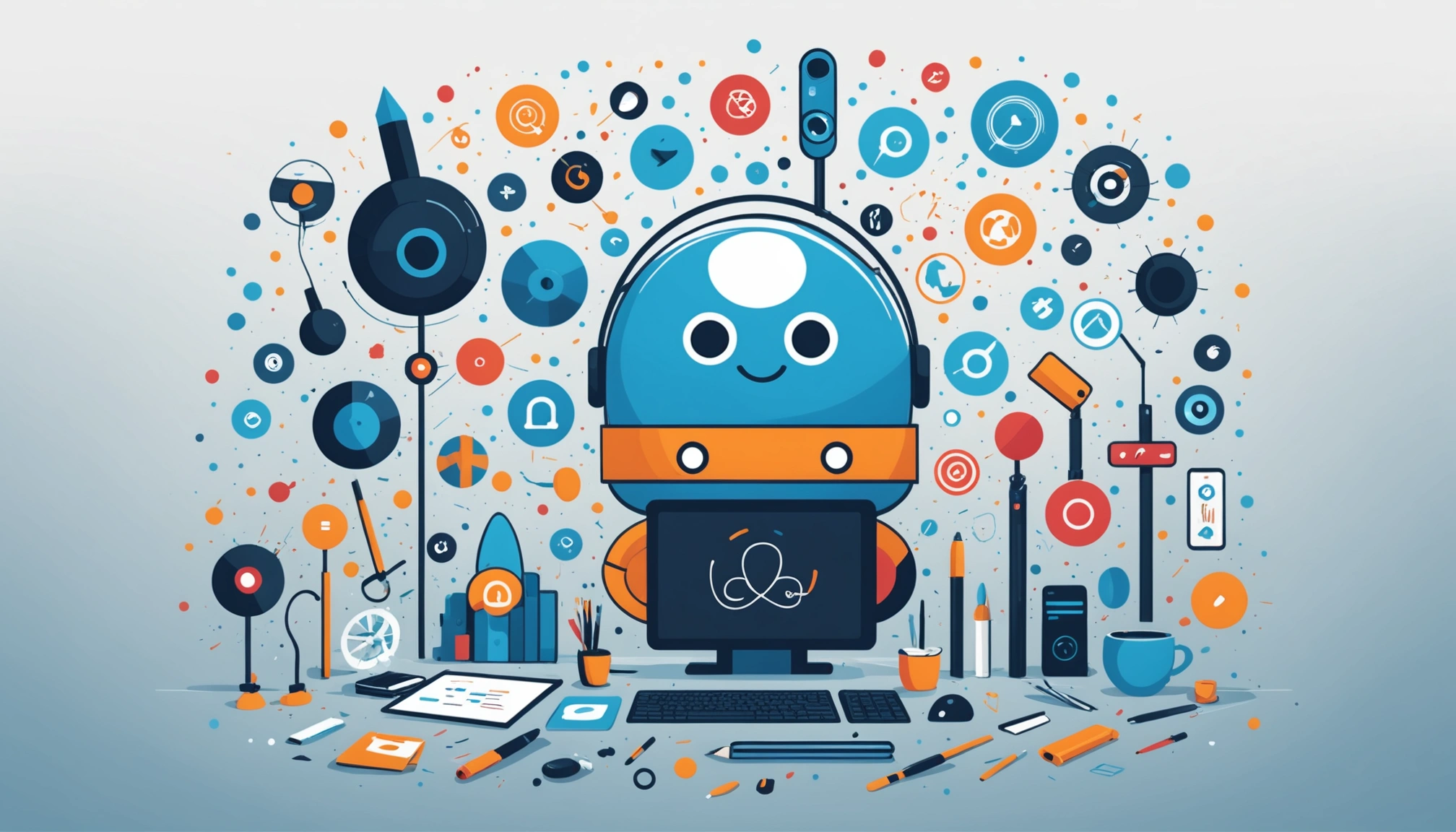 The Pros and Cons of RollWorks, Digital art, technology concept, abstract, clean lines, minimalist, corporate blue and white, data visualization, glowing nodes, wordpress, php, html, css