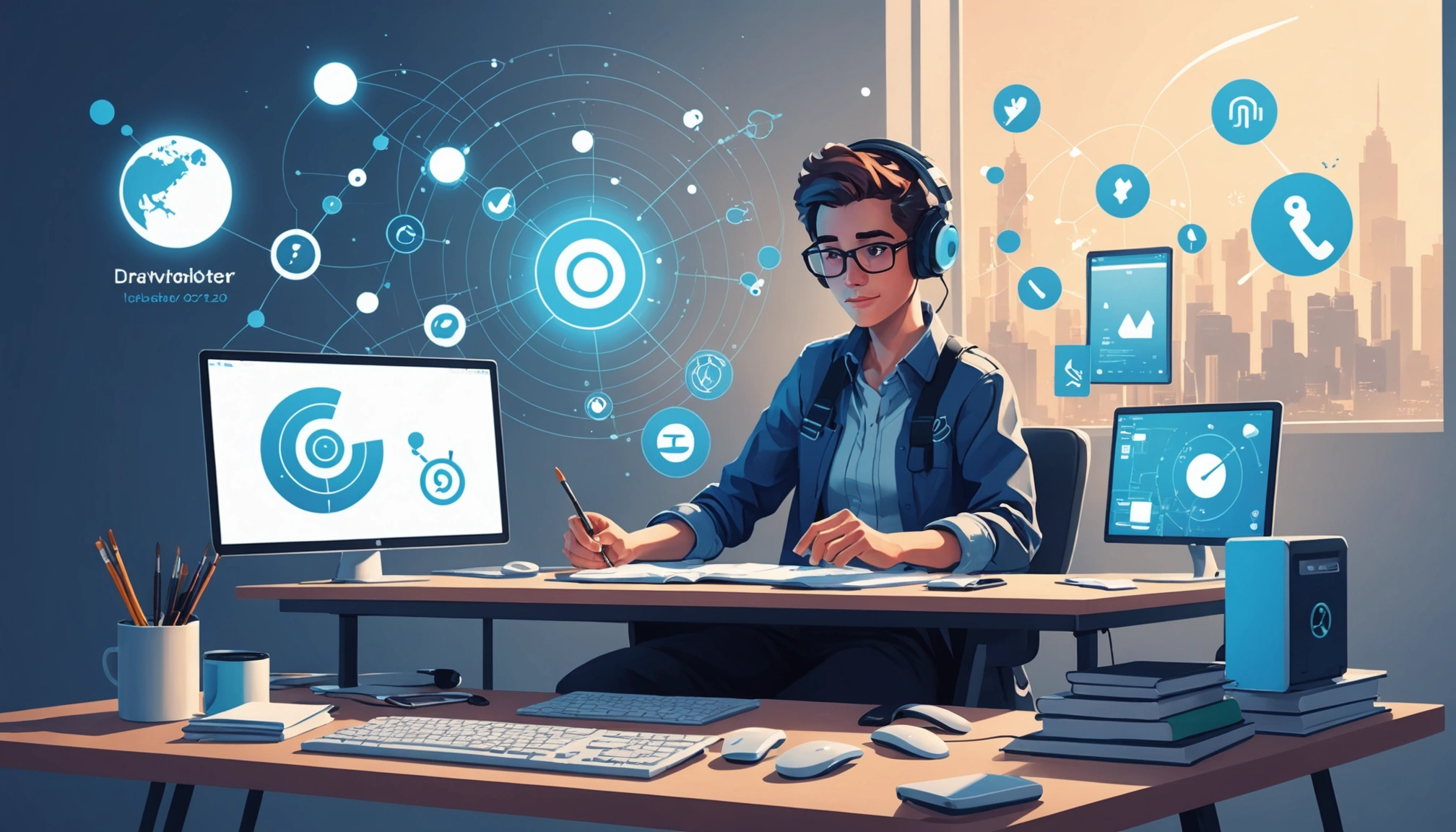 Why Live Extraction is Essential for Recruiting, Digital art, technology concept, abstract, clean lines, minimalist, corporate blue and white, data visualization, glowing nodes, wordpress, php, html, css