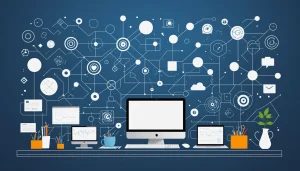 Why Stale Data Skews Your Analytics, Digital art, technology concept, abstract, clean lines, minimalist, corporate blue and white, data visualization, glowing nodes, wordpress, php, html, css