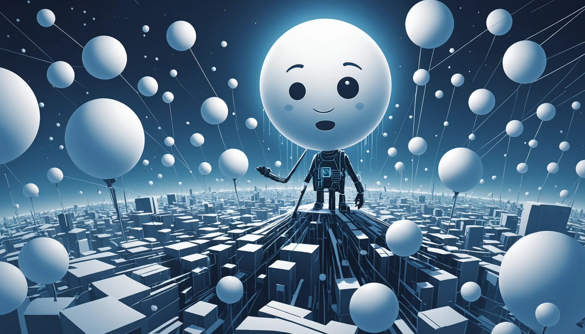 Advantages and Disadvantages of InsideView, Digital art, technology concept, abstract, clean lines, minimalist, corporate blue and white, data visualization, glowing nodes, wordpress, php, html, css