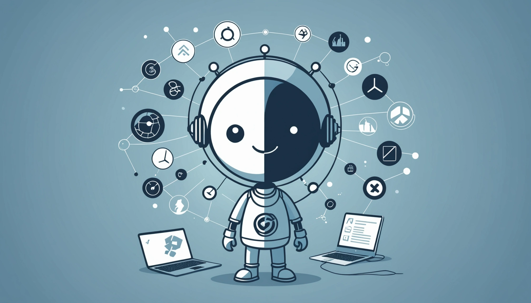 Advantages and Disadvantages of Infogroup, Digital art, technology concept, abstract, clean lines, minimalist, corporate blue and white, data visualization, glowing nodes, wordpress, php, html, css