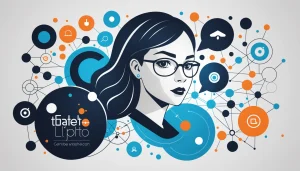 The Pros and Cons of Alesco Data, Digital art, technology concept, abstract, clean lines, minimalist, corporate blue and white, data visualization, glowing nodes, wordpress, php, html, css