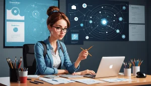 Why Stale Data Kills Your Open Rates, Digital art, technology concept, abstract, clean lines, minimalist, corporate blue and white, data visualization, glowing nodes, wordpress, php, html, css