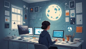 Why Live Scraping Finds Hidden Opportunities, Digital art, technology concept, abstract, clean lines, minimalist, corporate blue and white, data visualization, glowing nodes, wordpress, php, html, css