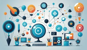 Advantages and Disadvantages of MedicoReach, Digital art, technology concept, abstract, clean lines, minimalist, corporate blue and white, data visualization, glowing nodes, wordpress, php, html, css