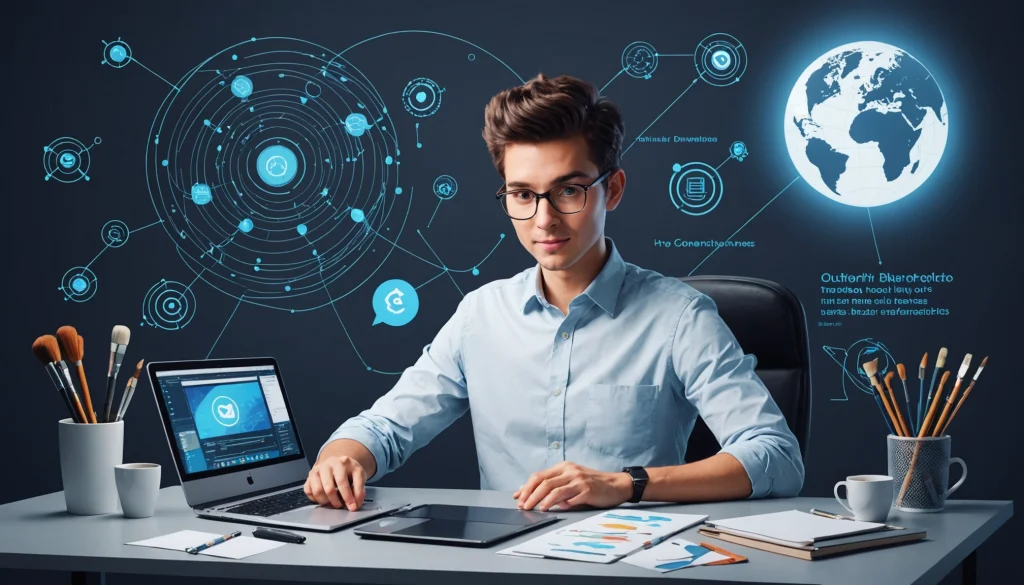 Advantages and Disadvantages of Server-Side Scraping, Digital art, technology concept, abstract, clean lines, minimalist, corporate blue and white, data visualization, glowing nodes, wordpress, php, html, css