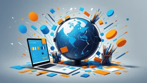 Advantages and Disadvantages of Credit Rollover, Digital art, technology concept, abstract, clean lines, minimalist, corporate blue and white, data visualization, glowing nodes, wordpress, php, html, css