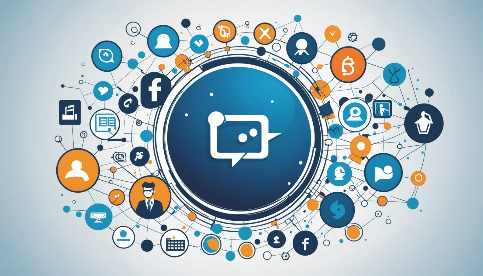 Advantages and Disadvantages of Extracting from LinkedIn, Digital art, technology concept, abstract, clean lines, minimalist, corporate blue and white, data visualization, glowing nodes, wordpress, php, html, css