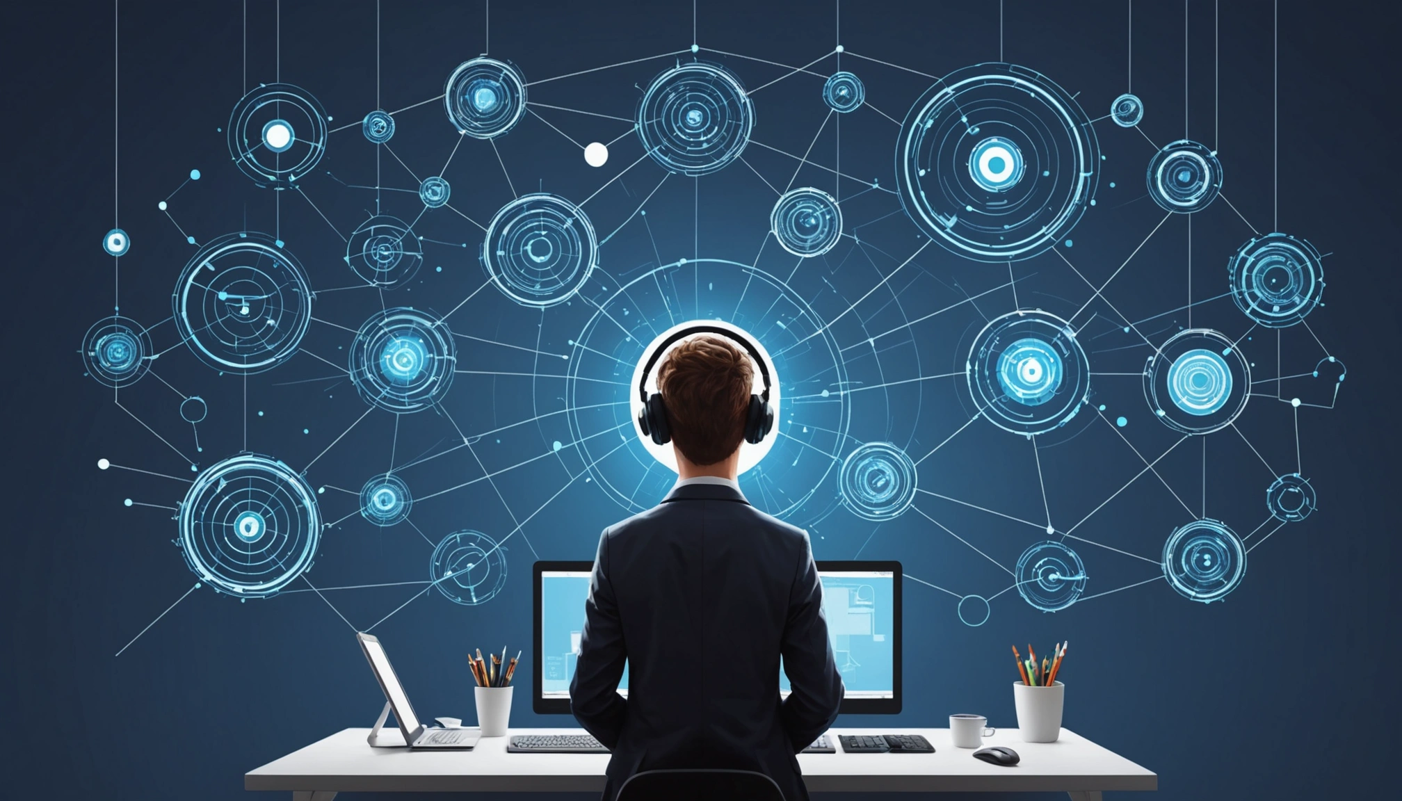 The Disadvantages of Using Single-Source Data, Digital art, technology concept, abstract, clean lines, minimalist, corporate blue and white, data visualization, glowing nodes, wordpress, php, html, css