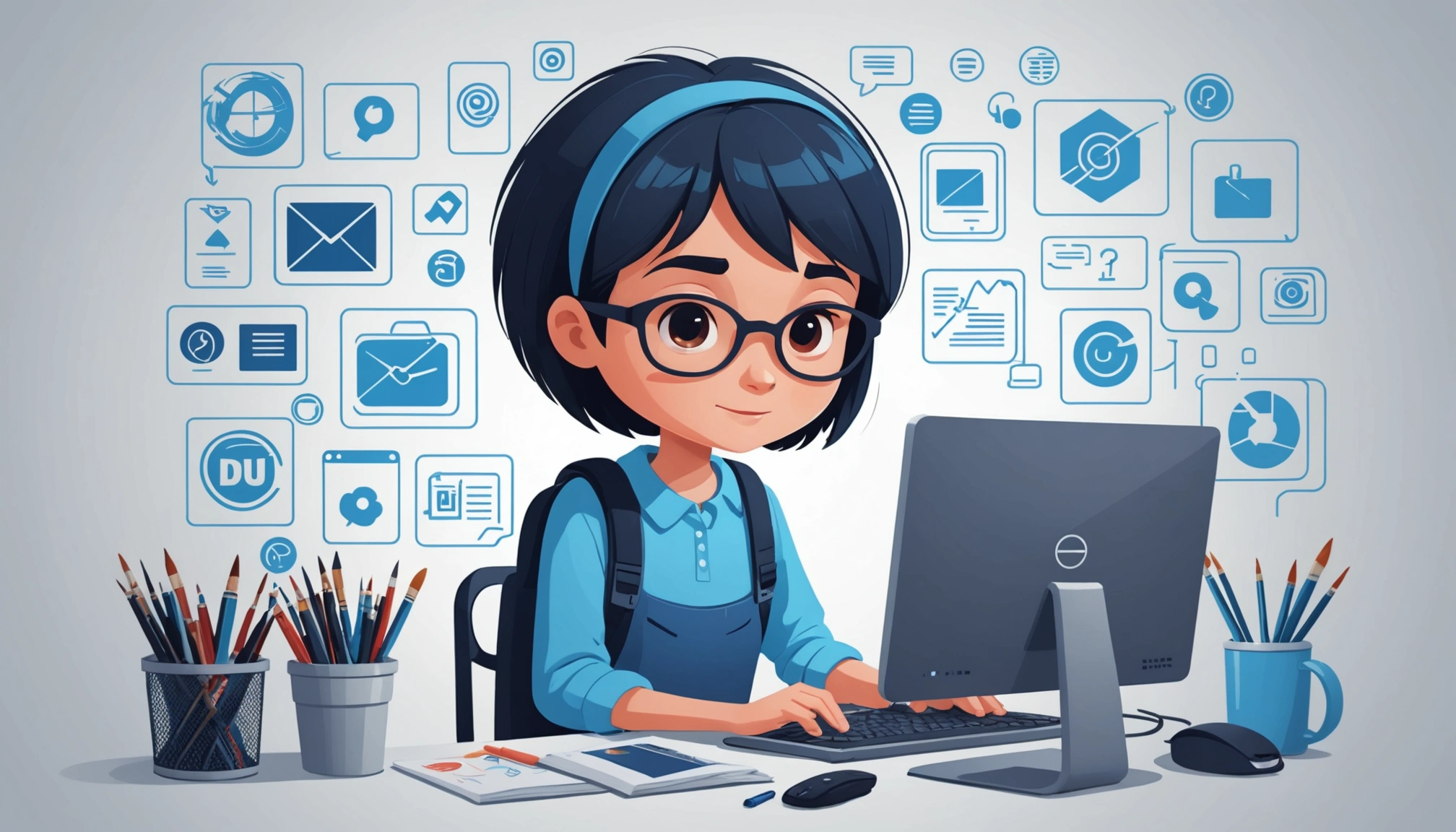 Why Stale Data is a Waste of Server Resources, Digital art, technology concept, abstract, clean lines, minimalist, corporate blue and white, data visualization, glowing nodes, wordpress, php, html, css