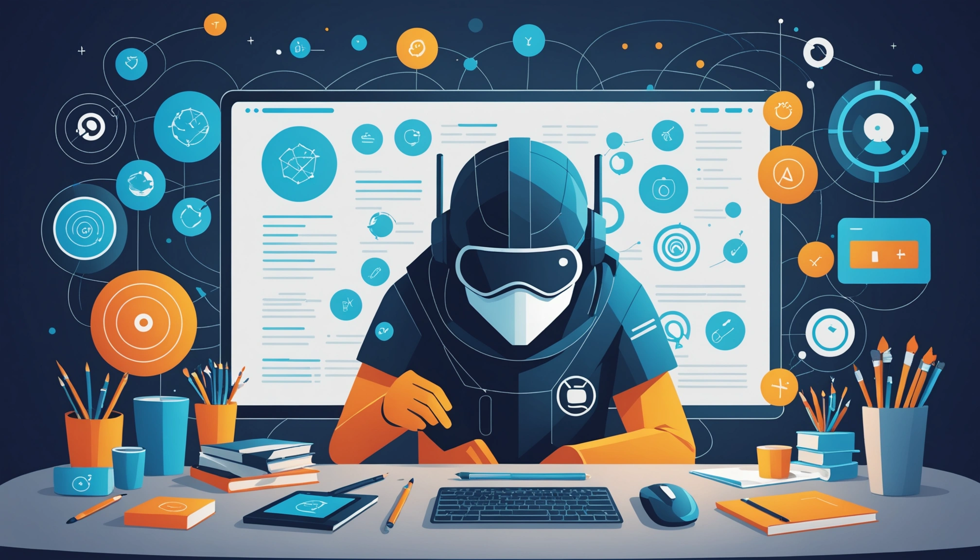 Advantages and Disadvantages of Extracting for Webinars, Digital art, technology concept, abstract, clean lines, minimalist, corporate blue and white, data visualization, glowing nodes, wordpress, php, html, css