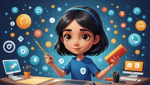 Pros and Cons of Scraping for Direct Mail, Digital art, technology concept, abstract, clean lines, minimalist, corporate blue and white, data visualization, glowing nodes, wordpress, php, html, css