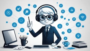 Advantages and Disadvantages of Extracting for Enterprise Sales, Digital art, technology concept, abstract, clean lines, minimalist, corporate blue and white, data visualization, glowing nodes, wordpress, php, html, css