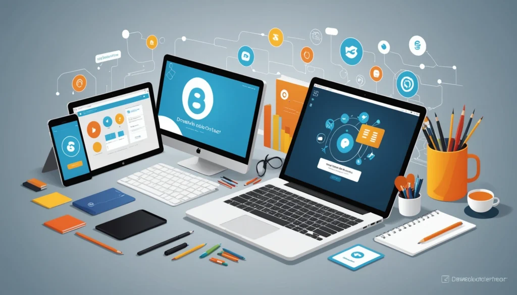 Why Stale Databases Are Bad for Customer Acquisition, Digital art, technology concept, abstract, clean lines, minimalist, corporate blue and white, data visualization, glowing nodes, wordpress, php, html, css