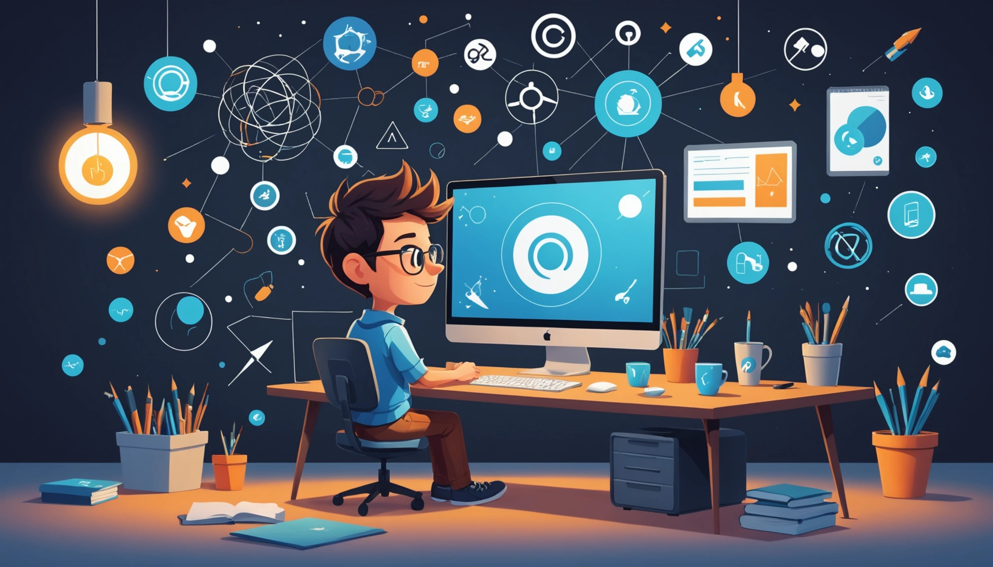 Advantages and Disadvantages of Extracting for Headhunting, Digital art, technology concept, abstract, clean lines, minimalist, corporate blue and white, data visualization, glowing nodes, wordpress, php, html, css