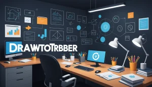 Pros and Cons of Scraping for Business Development, Digital art, technology concept, abstract, clean lines, minimalist, corporate blue and white, data visualization, glowing nodes, wordpress, php, html, css