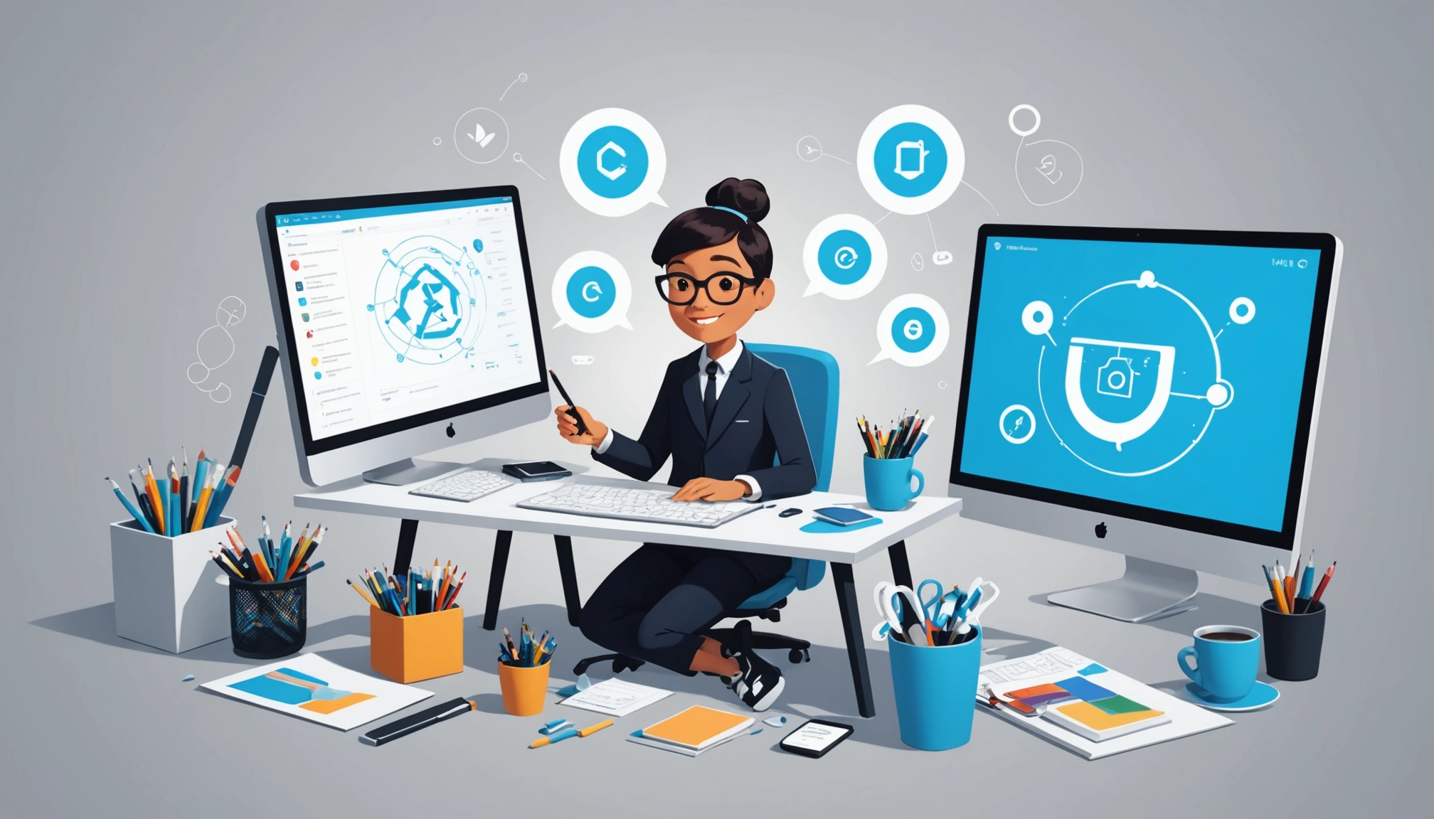 Why Live Scraping Finds Micro-Influencers, Digital art, technology concept, abstract, clean lines, minimalist, corporate blue and white, data visualization, glowing nodes, wordpress, php, html, css