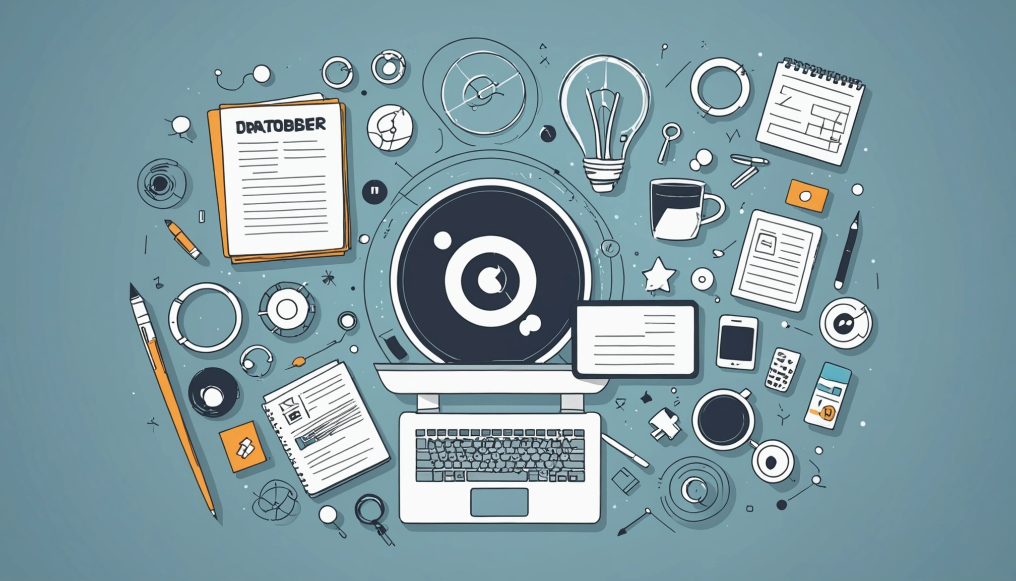 Pros and Cons of Scraping for Content Marketing, Digital art, technology concept, abstract, clean lines, minimalist, corporate blue and white, data visualization, glowing nodes, wordpress, php, html, css