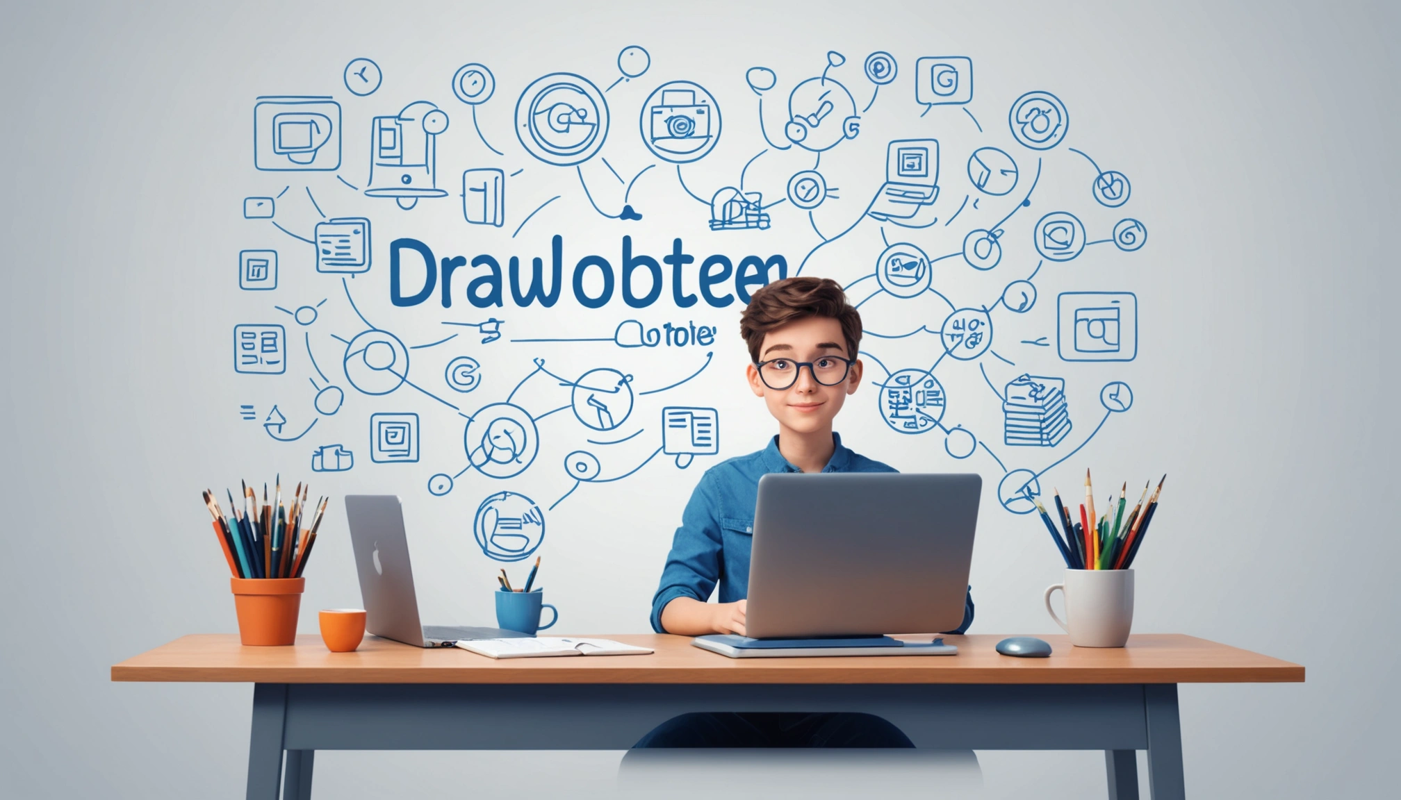 Advantages and Disadvantages of Extracting for SEO, Digital art, technology concept, abstract, clean lines, minimalist, corporate blue and white, data visualization, glowing nodes, wordpress, php, html, css