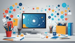 Advantages and Disadvantages of Extracting for Market Validation, Digital art, technology concept, abstract, clean lines, minimalist, corporate blue and white, data visualization, glowing nodes, wordpress, php, html, css