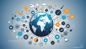 Why EfficientPIM is the Best for Legal Research, Digital art, technology concept, abstract, clean lines, minimalist, corporate blue and white, data visualization, glowing nodes, wordpress, php, html, css